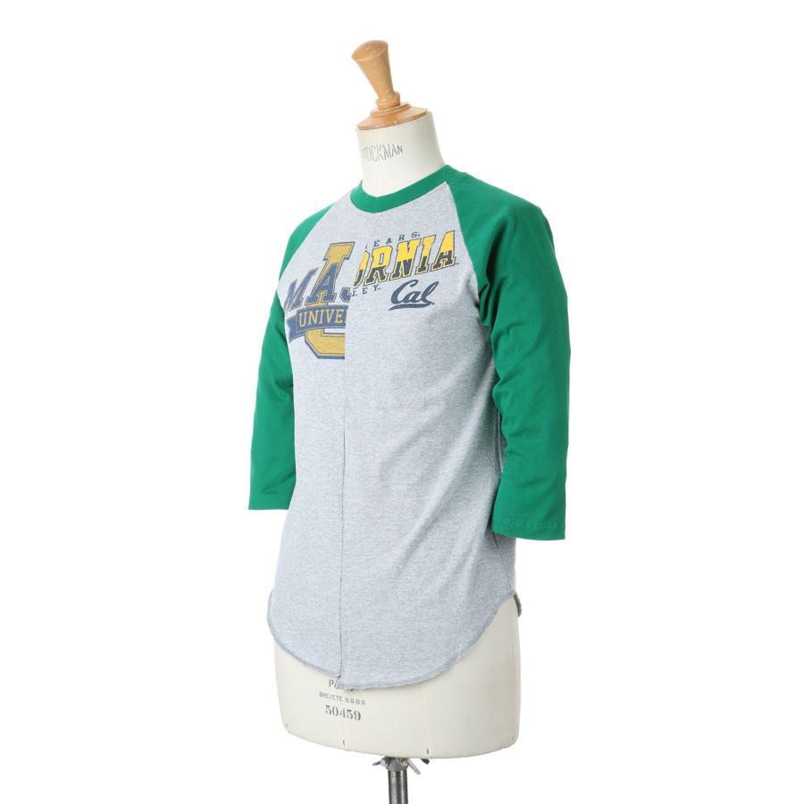 【P10倍】【SALE】Baseball top / Ladies size-GRAY/GREEN(cc22ss-07) 77circa -Women-(ナナナナサーカ) | 77circa | 06