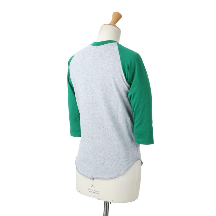 【P10倍】【SALE】Baseball top / Ladies size-GRAY/GREEN(cc22ss-07) 77circa -Women-(ナナナナサーカ) | 77circa | 07