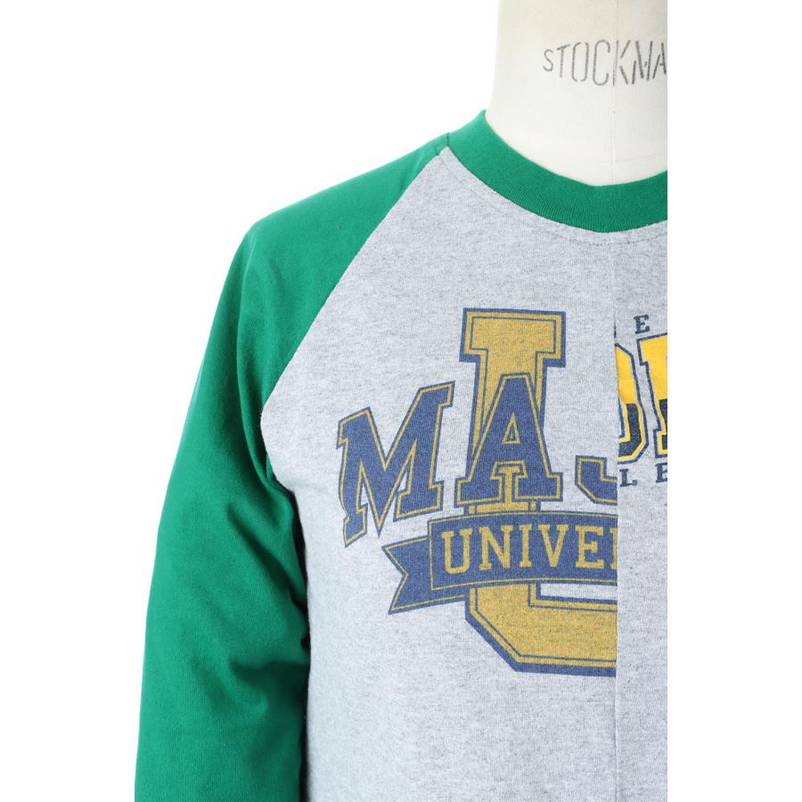 【P10倍】【SALE】Baseball top / Ladies size-GRAY/GREEN(cc22ss-07) 77circa -Women-(ナナナナサーカ) | 77circa | 08