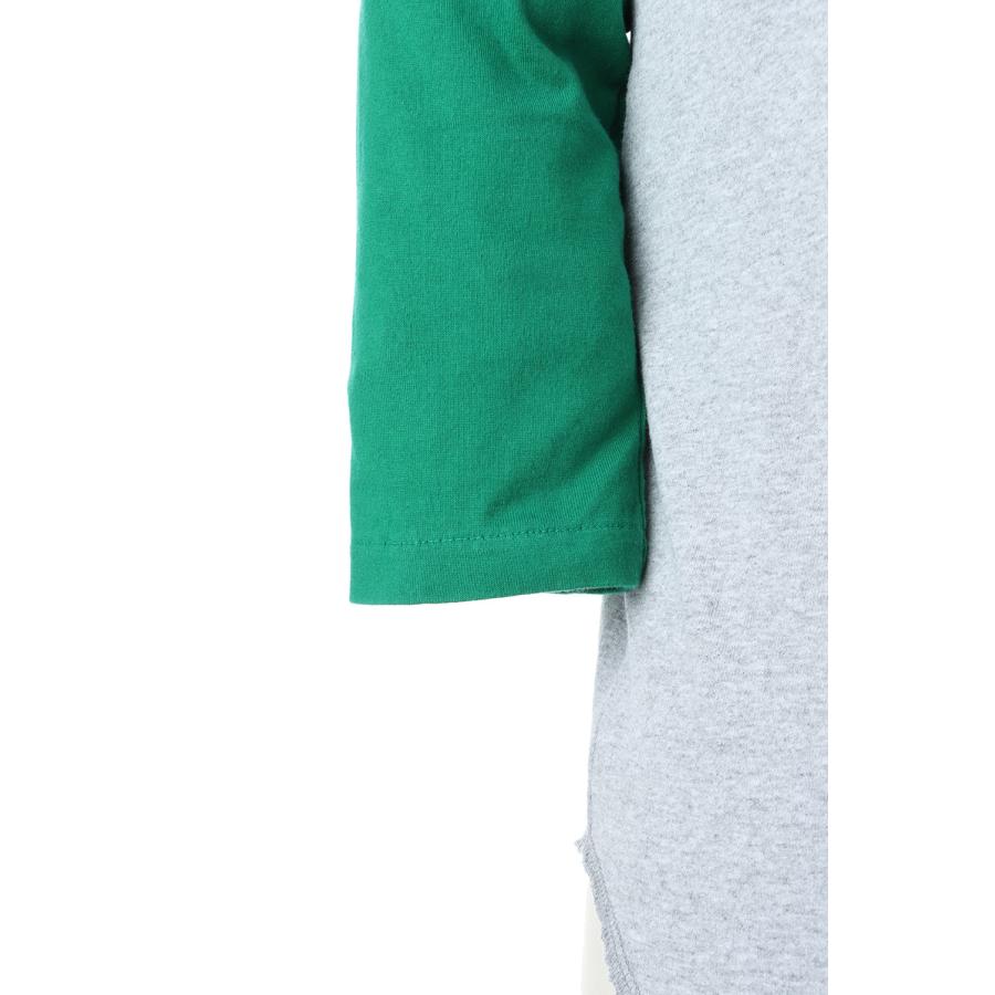 【P10倍】【SALE】Baseball top / Ladies size-GRAY/GREEN(cc22ss-07) 77circa -Women-(ナナナナサーカ) | 77circa | 09
