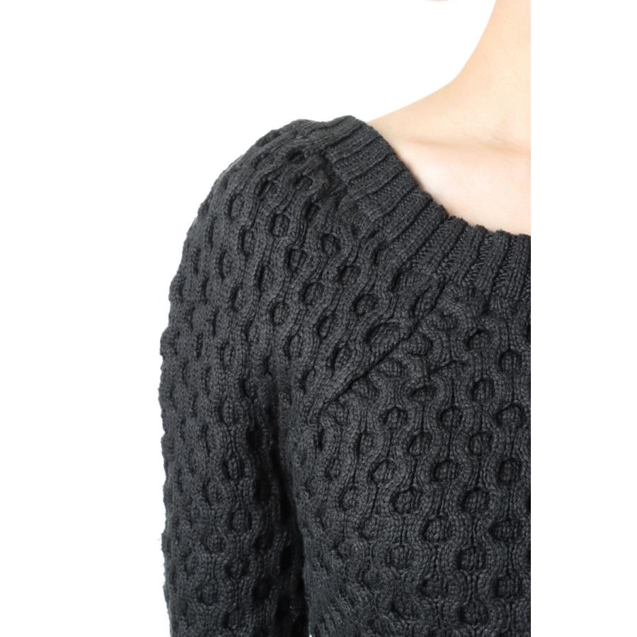 JUN MIKAMI 【SALE / 40%OFF】BACK OPEN HAND KNIT -Charcoal (21SS-5  