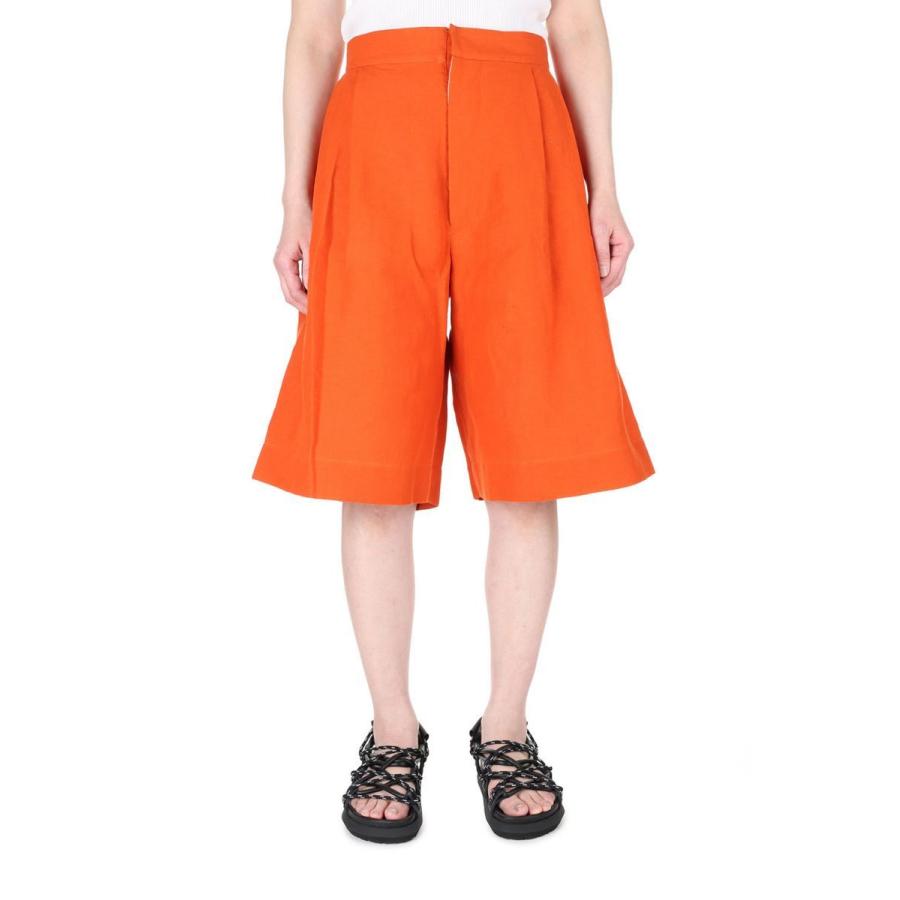 【P5倍 / SALE】LINEN SHORTS -Orange (21SS-13-H) Jun Mikami(ジュンミカミ) | JUN MIKAMI