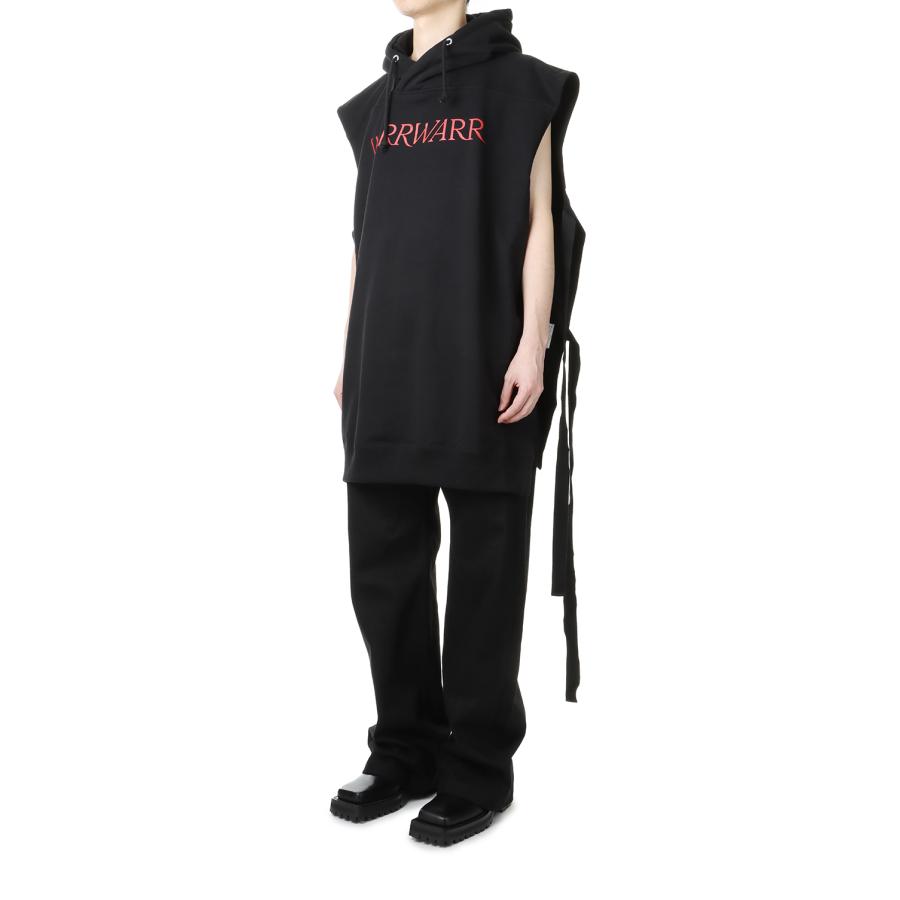【P5倍 / SALE】WIRRWARR SLEEVELESS HOODIE(5A004-0422-18)-BLACK- John Lawrence Sullivan(ジョンローレンスサリバン) | JOHN LAWRENCE SULLIVAN | 01