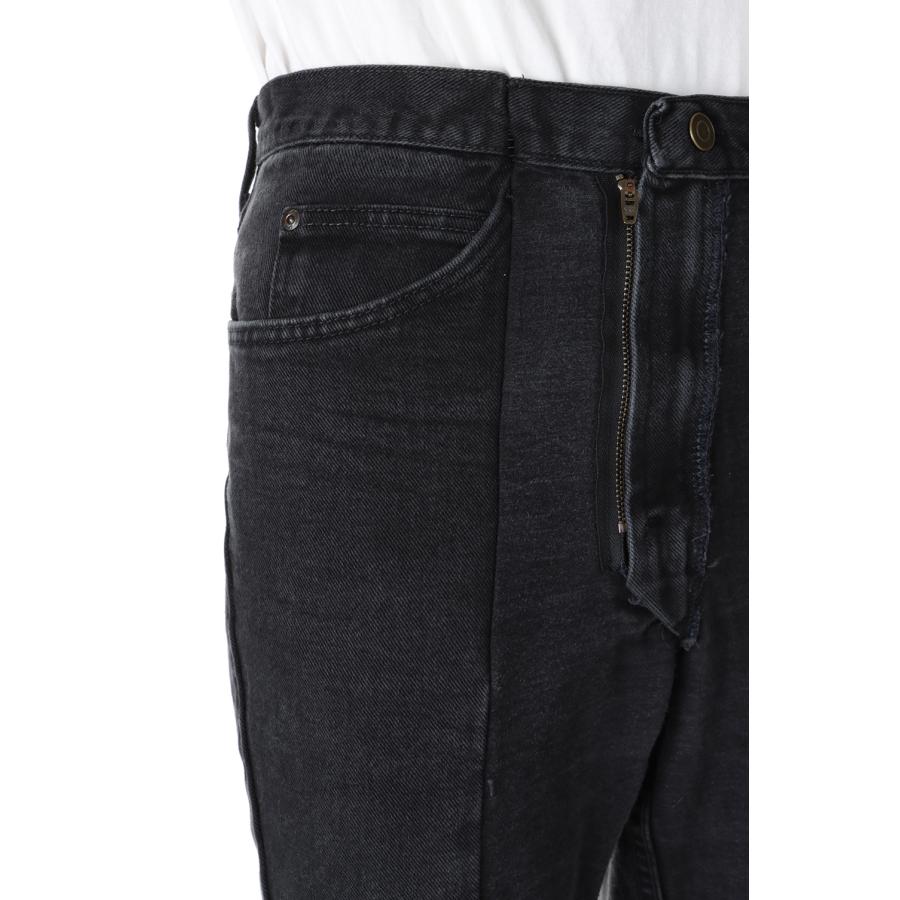 【P5倍 / SALE】Turned over switching denim pants /Tapered-BLACK-32size(cm22ss-17) 77circa -Men-(ナナナナサーカ) | 77circa | 03