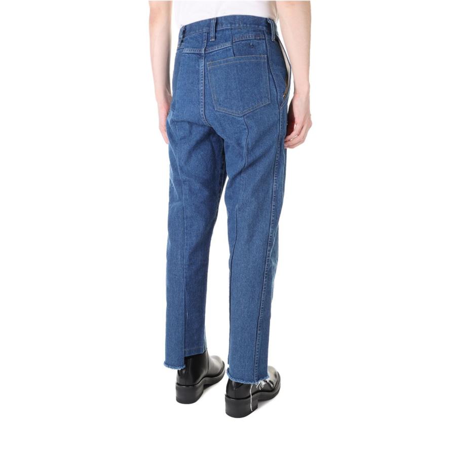 【P5倍 / SALE】Center fold seam denim slacks-BLUE-30size(cm22ss-18) 77circa -Men-(ナナナナサーカ) | 77circa | 02