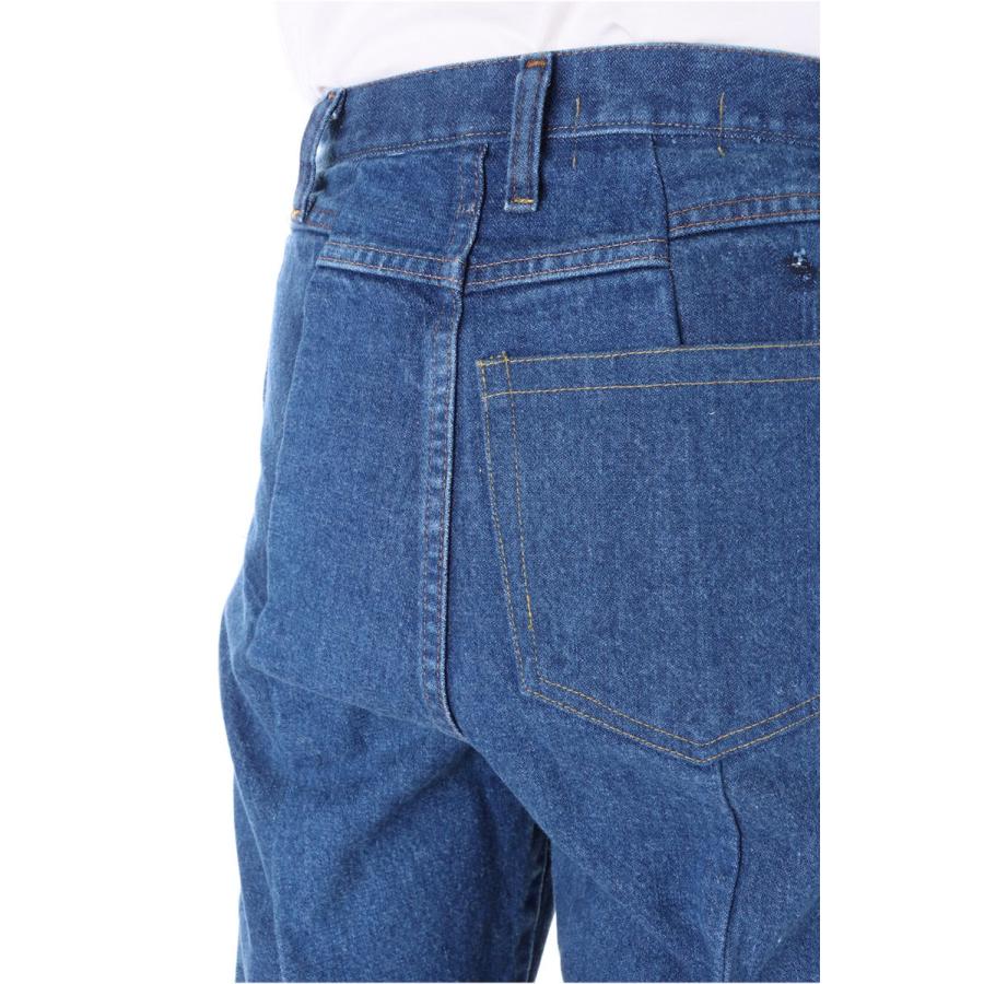 【P5倍 / SALE】Center fold seam denim slacks-BLUE-30size(cm22ss-18) 77circa -Men-(ナナナナサーカ) | 77circa | 03
