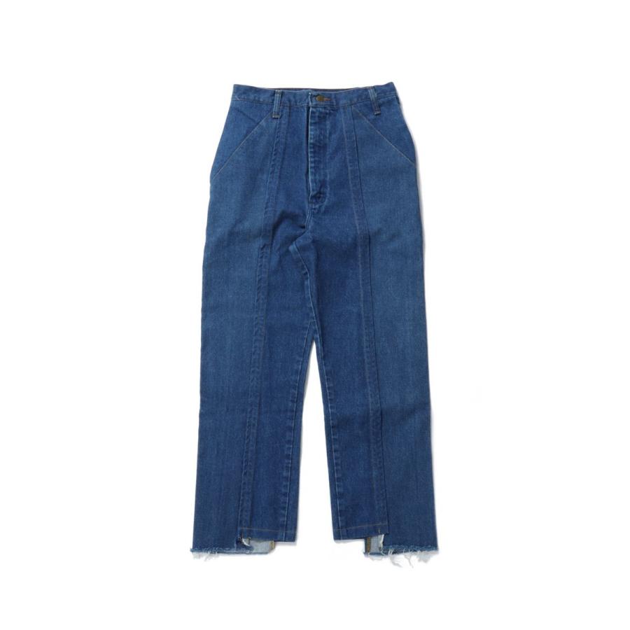 【P5倍 / SALE】Center fold seam denim slacks-BLUE-30size(cm22ss-18) 77circa -Men-(ナナナナサーカ) | 77circa | 05