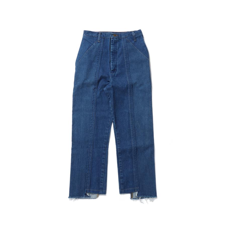 【P5倍 / SALE】Center fold seam denim slacks-BLUE-30size(cm22ss-18) 77circa -Men-(ナナナナサーカ) | 77circa | 05
