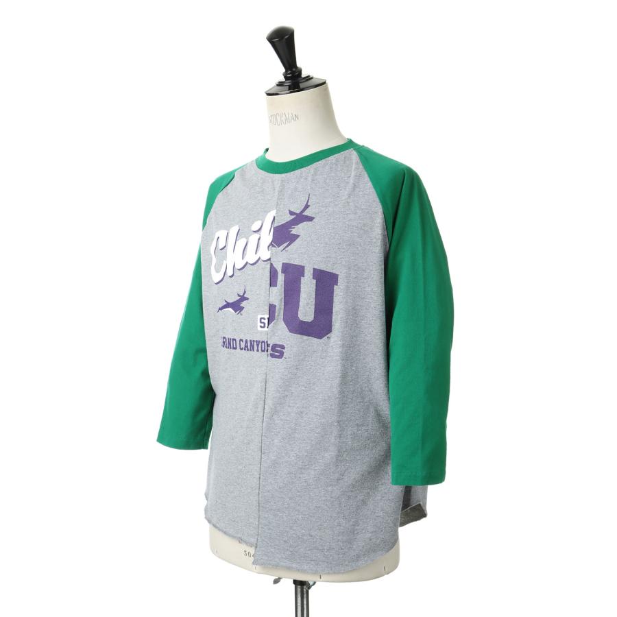 【P5倍 / SALE】Baseball top / Mens size-GRAY /GREEN(cc22ss-07) 77circa -Men-(ナナナナサーカ) | 77circa | 01