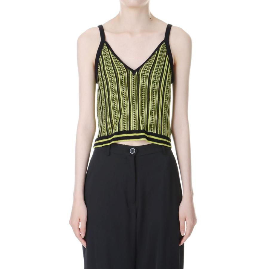 【P5倍 / SALE】Knit Camisole -YELLOW×BLACK(E22SS/T-04) EBONY(エボニー) | EBONY