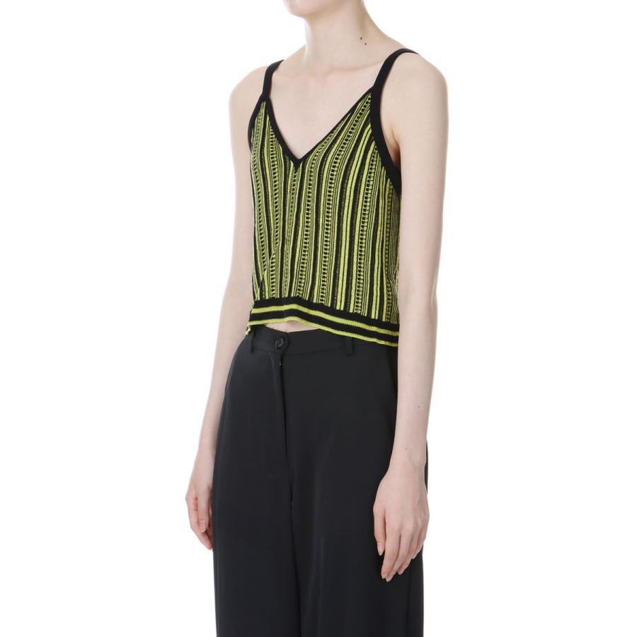 【P5倍 / SALE】Knit Camisole -YELLOW×BLACK(E22SS/T-04) EBONY(エボニー) | EBONY | 01