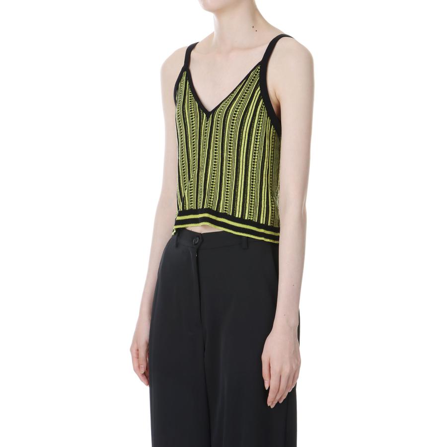【P5倍 / SALE】Knit Camisole -YELLOW×BLACK(E22SS/T-04) EBONY(エボニー) | EBONY | 01