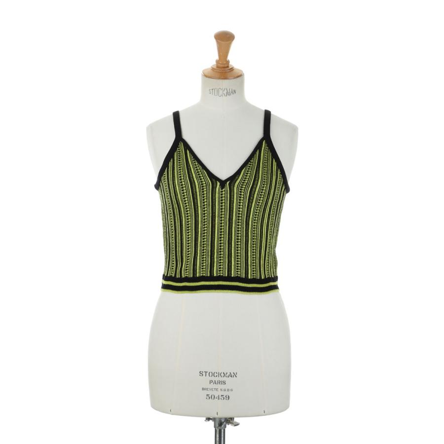 【P5倍 / SALE】Knit Camisole -YELLOW×BLACK(E22SS/T-04) EBONY(エボニー) | EBONY | 04