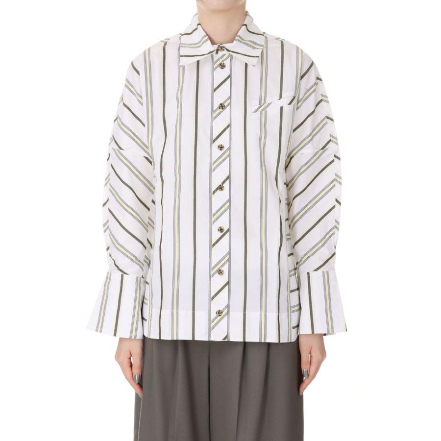 【P5倍 / SALE】Organic Cotton Striped Shirt (F6773) GANNI(ガニー) | GANNI