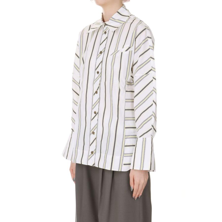 【P5倍 / SALE】Organic Cotton Striped Shirt (F6773) GANNI(ガニー) | GANNI | 01