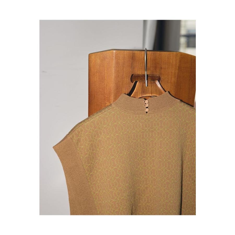 【SALE】TODAYFUL トゥデイフル  Jacquard Piping Vest -CAMEL (12210515) | TODAYFUL | 07