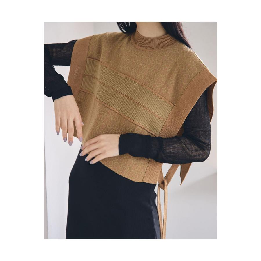【SALE】TODAYFUL トゥデイフル  Jacquard Piping Vest -CAMEL (12210515) | TODAYFUL | 08