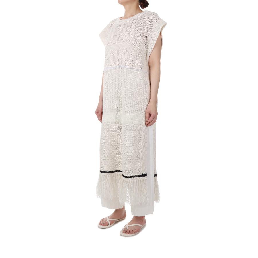 【SALE】Fringe Pattern Knitvest -ECRU (12210507) Todayful(トゥデイフル) | TODAYFUL | 01
