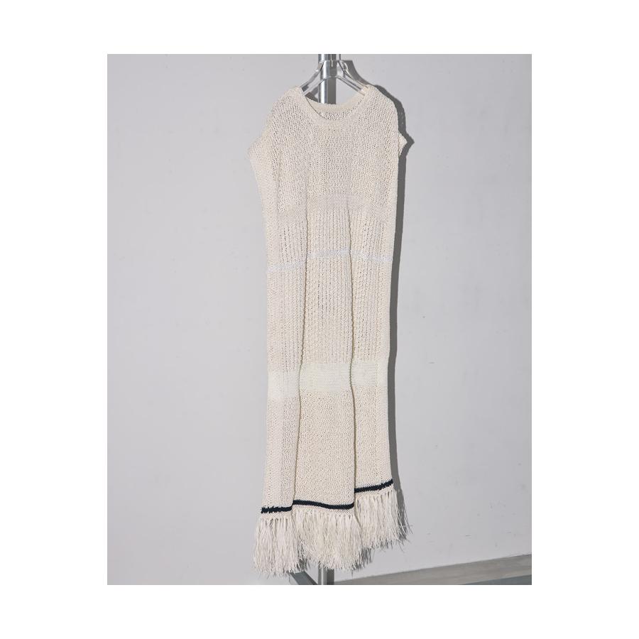 【SALE】Fringe Pattern Knitvest -ECRU (12210507) Todayful(トゥデイフル) | TODAYFUL | 06
