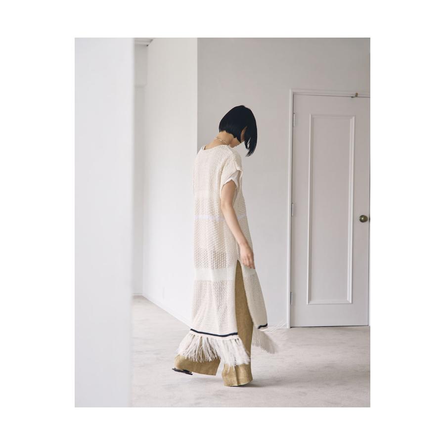 【SALE】Fringe Pattern Knitvest -ECRU (12210507) Todayful(トゥデイフル) | TODAYFUL | 09