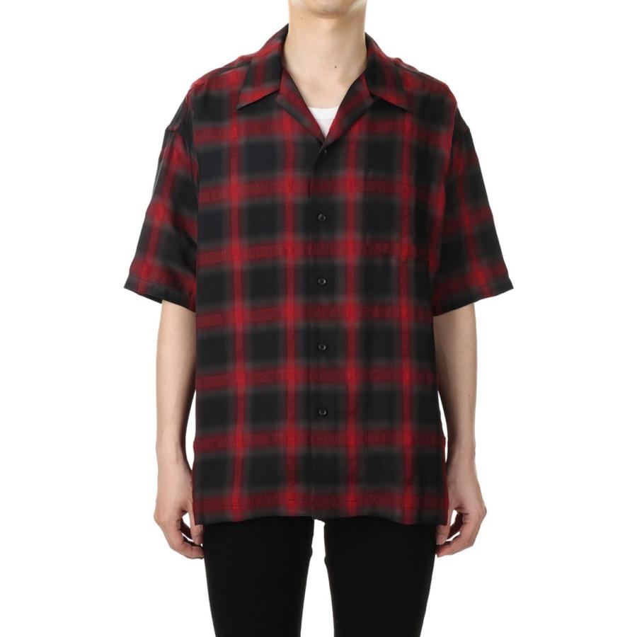30%OFF】Cuprawool Ombre Check S/S Open Collar SH / RPT (2205-5001