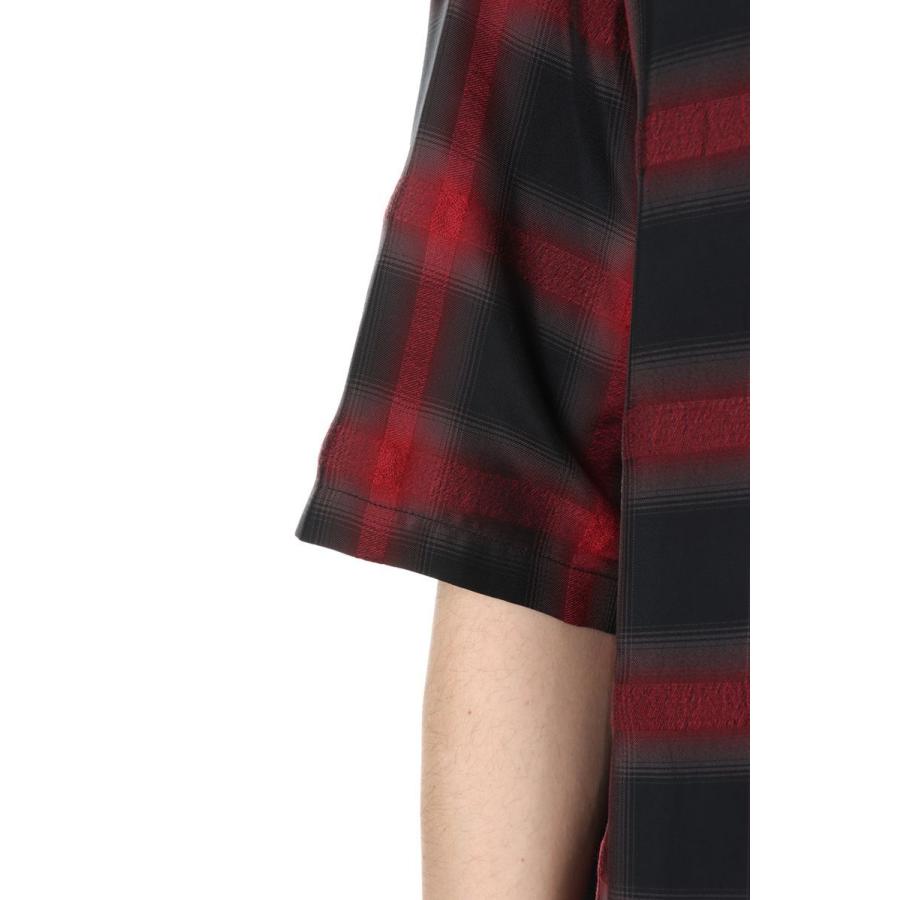 30%OFF】Cuprawool Ombre Check S/S Open Collar SH / RPT (2205-5001