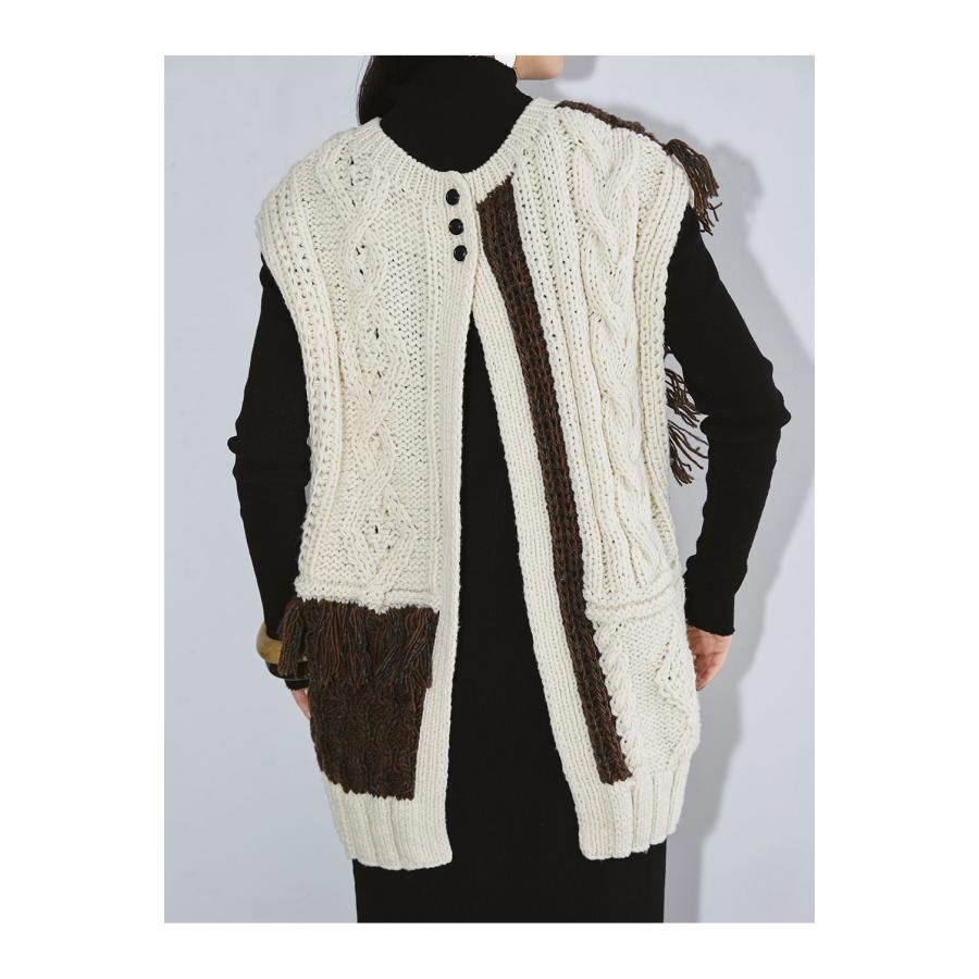 【SALE】Patchwork Handknit Vest (12220507) Todayful(トゥデイフル) | TODAYFUL | 10