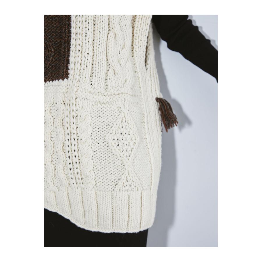 【SALE】Patchwork Handknit Vest (12220507) Todayful(トゥデイフル) | TODAYFUL | 13