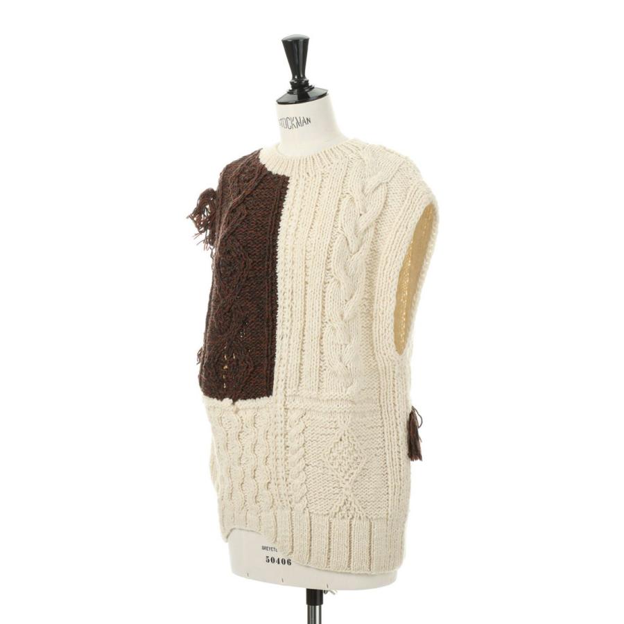 TODAYFUL 【SALE】Patchwork Handknit Vest (12220507) Todayful