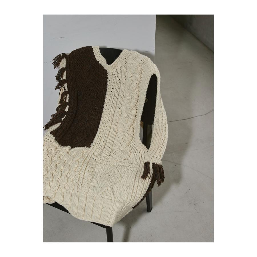 【SALE】Patchwork Handknit Vest (12220507) Todayful(トゥデイフル) | TODAYFUL | 05