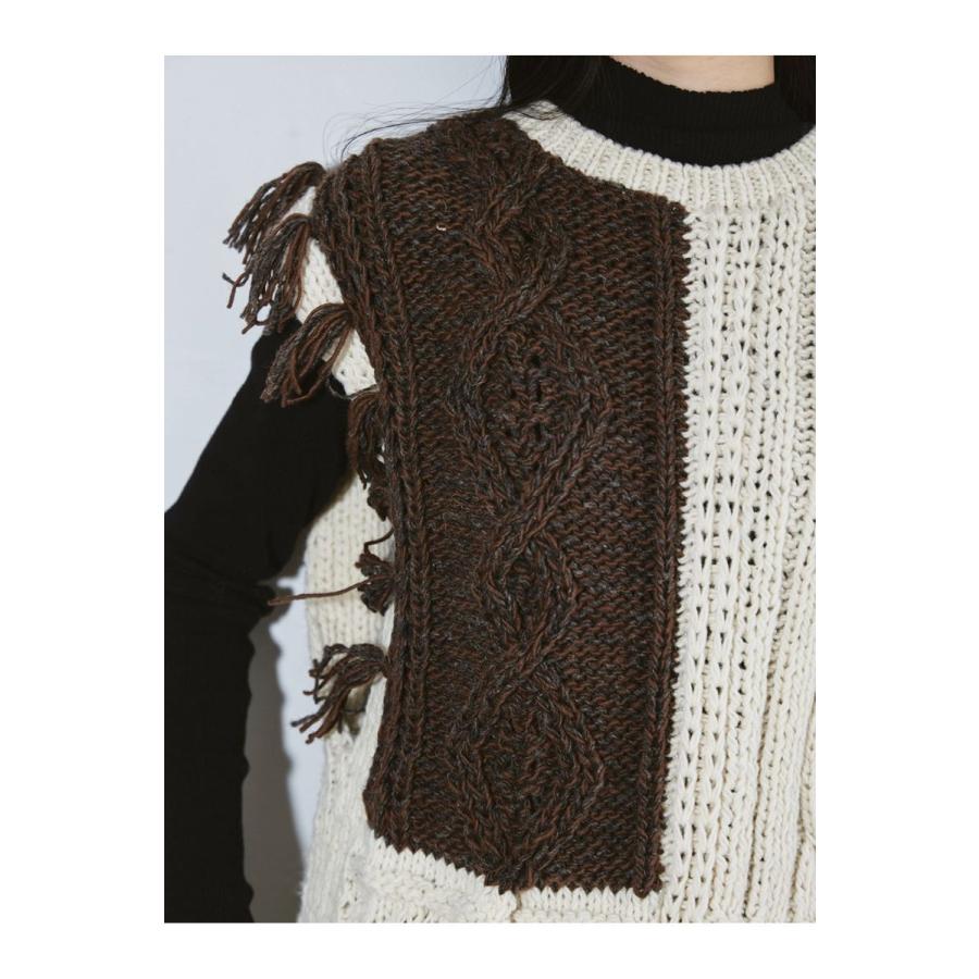 【SALE】Patchwork Handknit Vest (12220507) Todayful(トゥデイフル) | TODAYFUL | 08