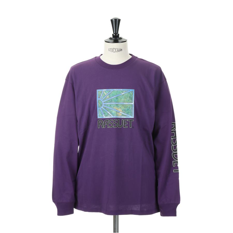【P5倍 / SALE】MEN LS PAINTING TSHIRT KNIT/PURPLE(PACC11T012) RASSVET(ラスベート) | 
