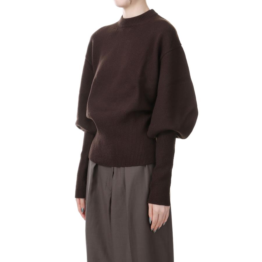 【P5倍 / SALE】7G BALLOON SLEEVE PULLOVER -BROWN(22WKN-#506L) Jane Smith(ジェーンスミス) |  | 01