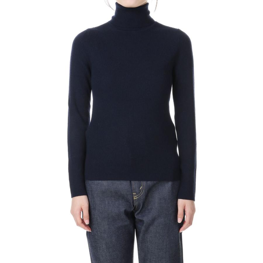 【P5倍 / SALE】14G merino wool rib turtleneck-NAVY(SL2W-009) SLOANE(スローン) | SLOANE