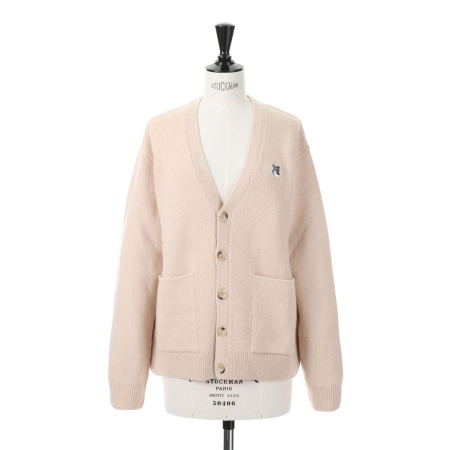 GREY FOX HEAD PATCH RELAXED CARDIGAN -BEIGE(JM00518KT1006) Maison Kitsune -Women-(メゾンキツネ) | 
