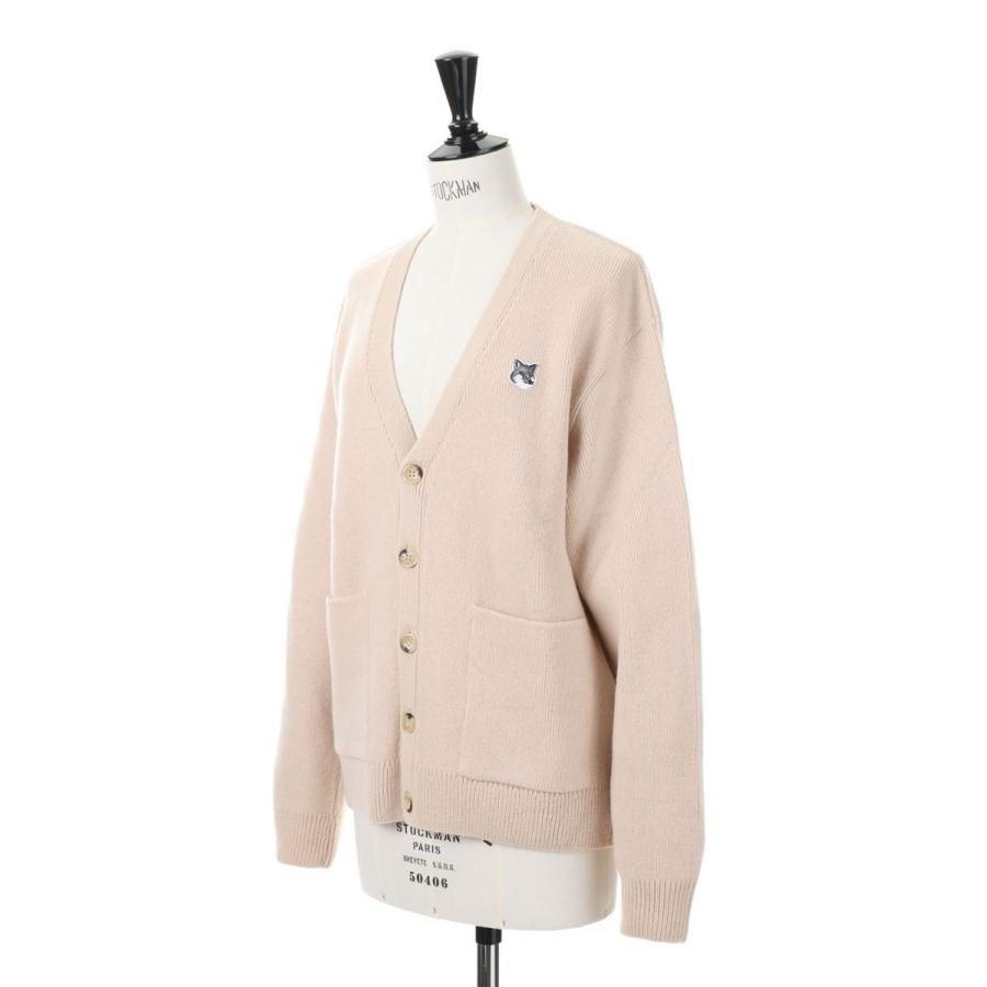 GREY FOX HEAD PATCH RELAXED CARDIGAN -BEIGE(JM00518KT1006) Maison Kitsune -Women-(メゾンキツネ) |  | 01