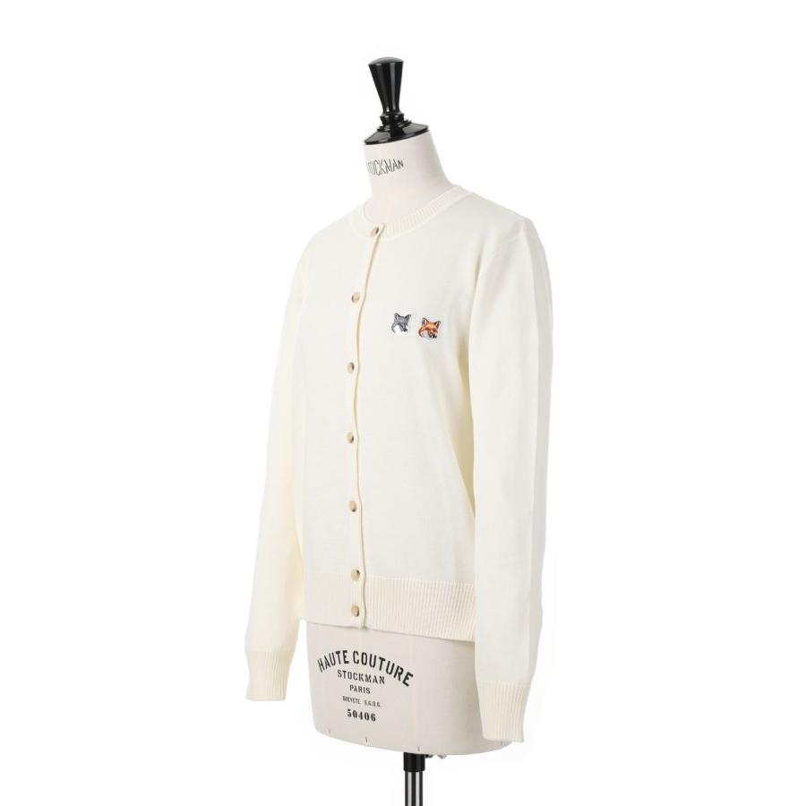 DOUBLE FOX HEAD PATCH ADJUSTED CARDIGAN-ECRU(GW00544KT1036) Maison Kitsune -Women-(メゾンキツネ) |  | 01