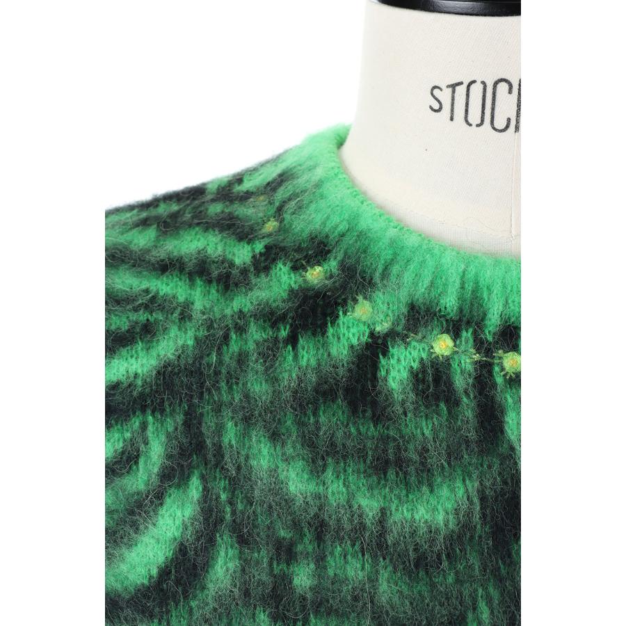 doublet（ダブレット） ZEBRA JACQUARD BRUSHED NO SLEEVE TOPS-GREEN 
