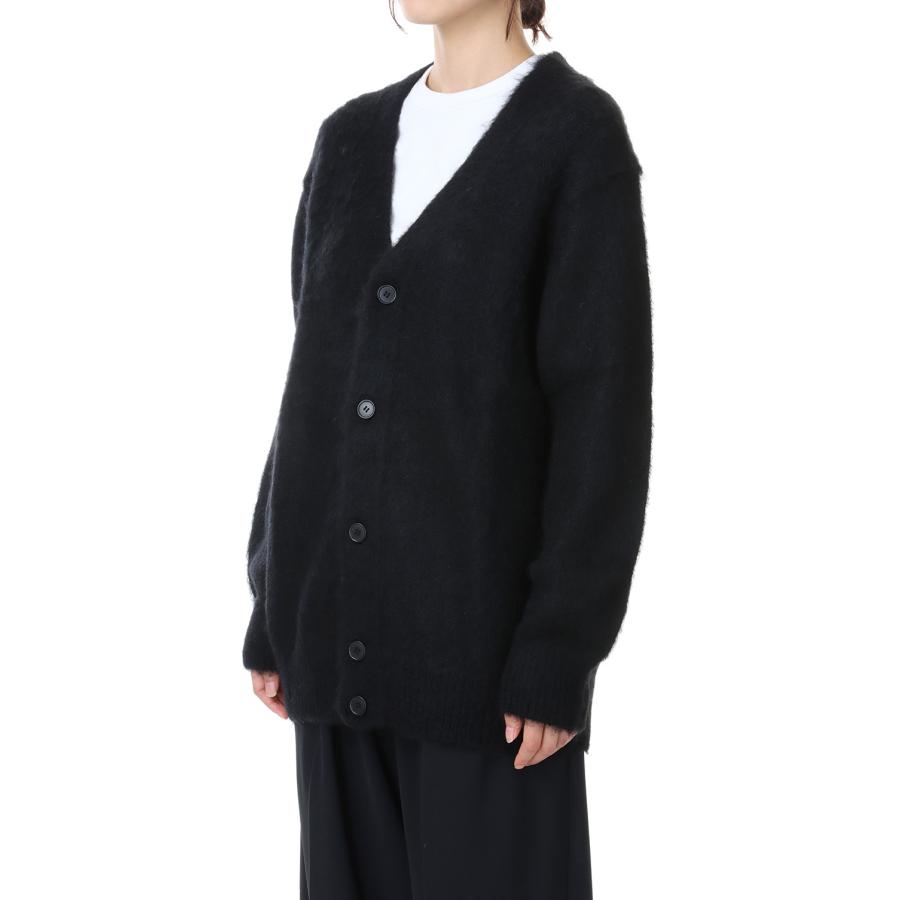 【P5倍 / SALE】mohair shaggy crew neck cardigan-BLACK(SL7W-347) SLOANE(スローン) | SLOANE | 01