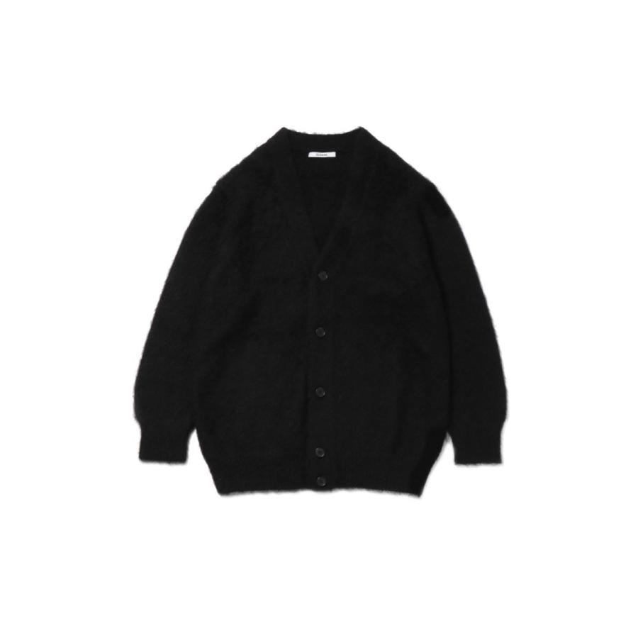 SLOANE（スローン） 【P5倍】mohair shaggy crew neck cardigan-BLACK