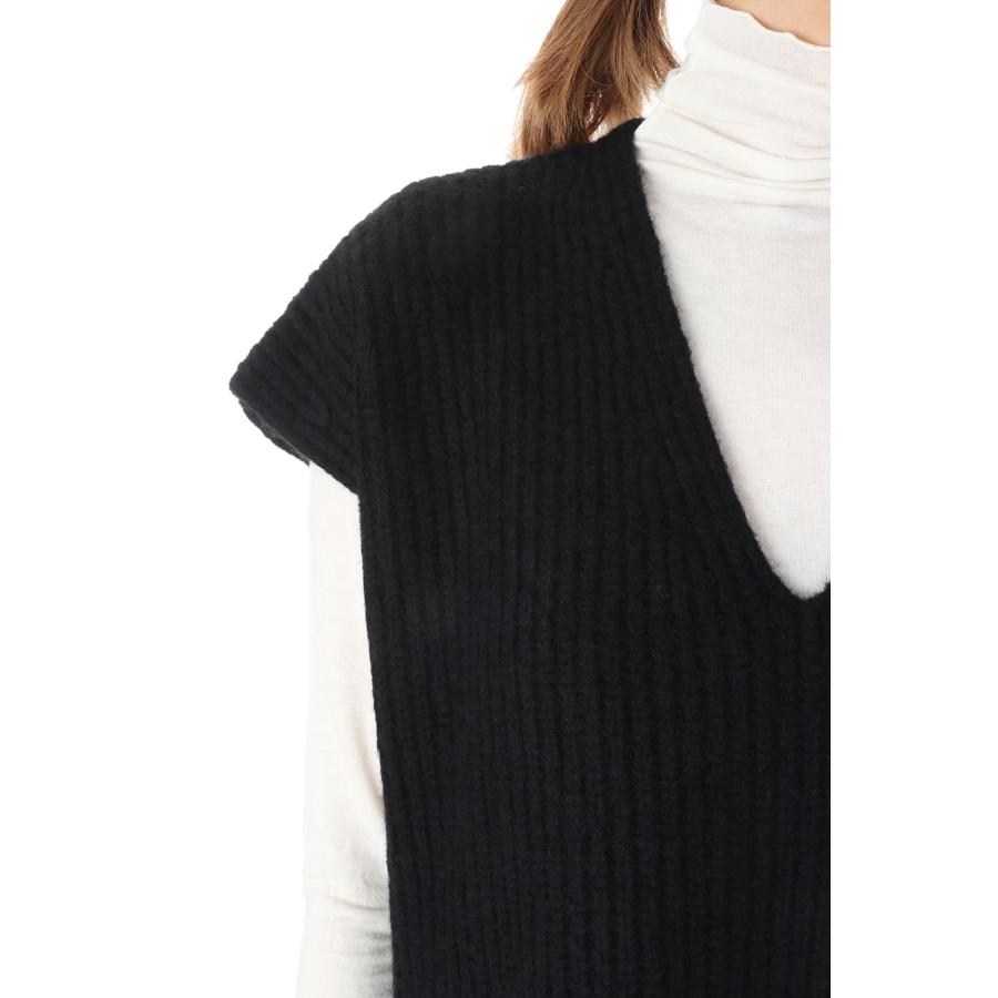 【P5倍 / SALE】5G single ridge knitting merino wool boucle v-neck one piece(SL7W-267) SLOANE(スローン) | SLOANE | 03