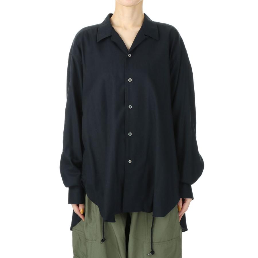 JUN MIKAMI 【SALE / 40%OFF】OPEN COLLAR WOOL BLEND SHIRT JUN MIKAMI 【SALE / 40%OFF】OPEN COLLAR WOOL BLEND SHIRT