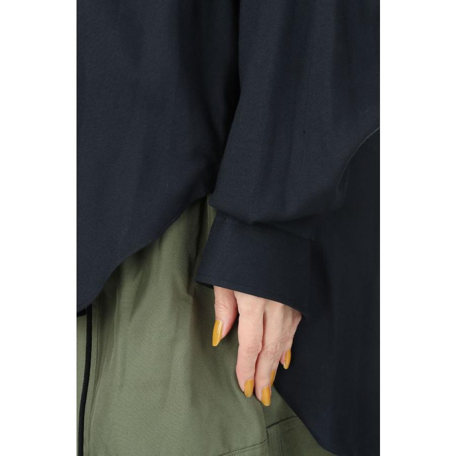 JUN MIKAMI 【SALE / 40%OFF】OPEN COLLAR WOOL BLEND SHIRT JUN MIKAMI 【SALE / 40%OFF】OPEN COLLAR WOOL BLEND SHIRT