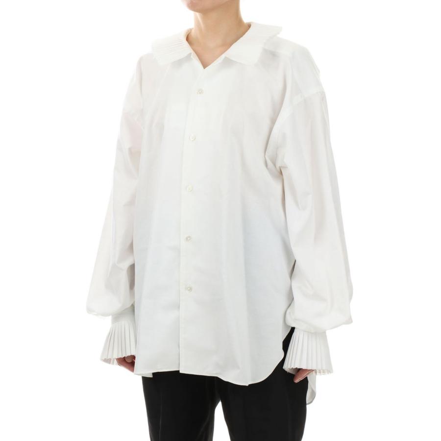 【SALE / 35%OFF】PLEATS COLLAR OXFORD SHIRT -White (22AW-5H) Jun Mikami(ジュンミカミ)