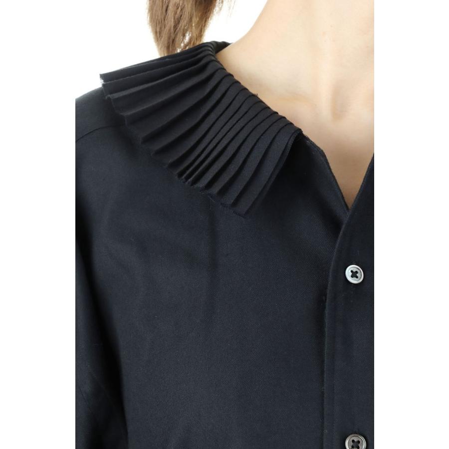 【P5倍 / SALE】PLEATS COLLAR WOOL BLEND SHIRT -Black (22AW-6H) Jun Mikami(ジュンミカミ) | JUN MIKAMI | 03