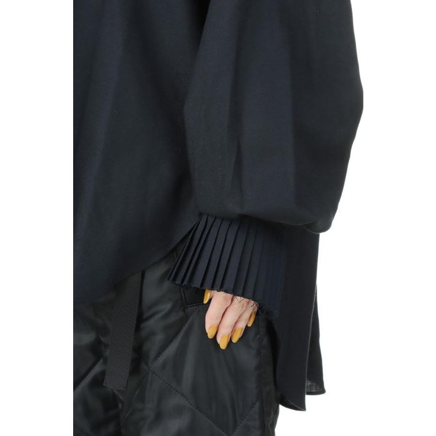 【P5倍 / SALE】PLEATS COLLAR WOOL BLEND SHIRT -Black (22AW-6H) Jun Mikami(ジュンミカミ) | JUN MIKAMI | 04