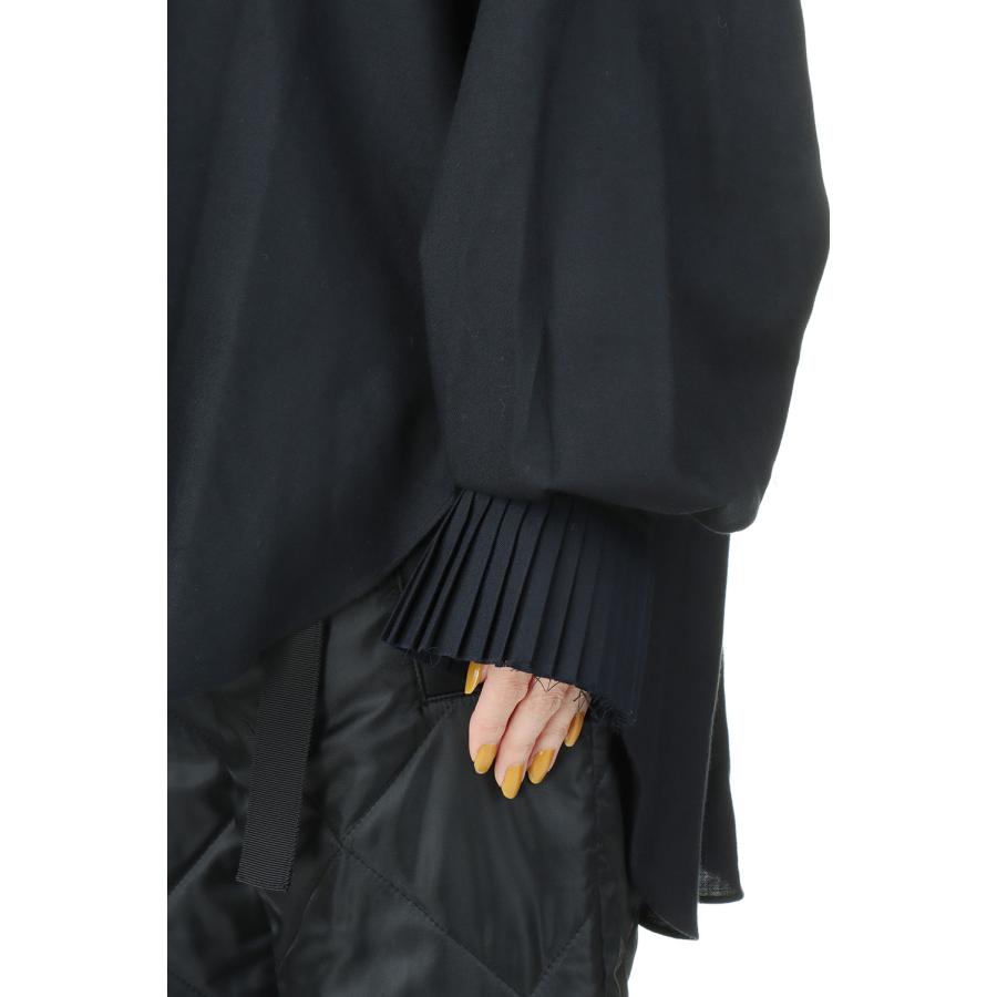 【P5倍 / SALE】PLEATS COLLAR WOOL BLEND SHIRT -Black (22AW-6H) Jun Mikami(ジュンミカミ) | JUN MIKAMI | 04