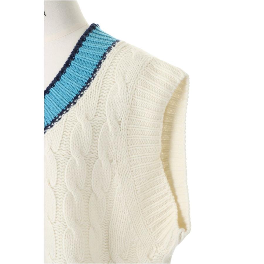 COLOR V KNIT VEST -WHITE(22AMSNI15) Shinzone(シンゾーン) | Shinzone | 03