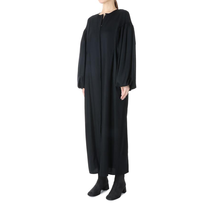 【P5倍 / SALE】Wool Balloon sleeve Dress/BLACK(E22AW/D-01/01) EBONY(エボニー) | EBONY | 01