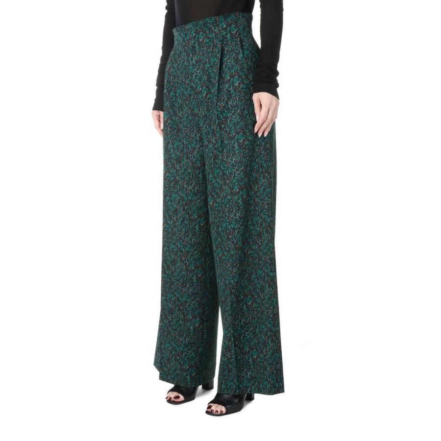 【P5倍 / SALE】Granite High waist pants/GREEN mix(E22AW/P-02/02) EBONY(エボニー) | EBONY | 01